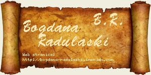 Bogdana Radulaški vizit kartica